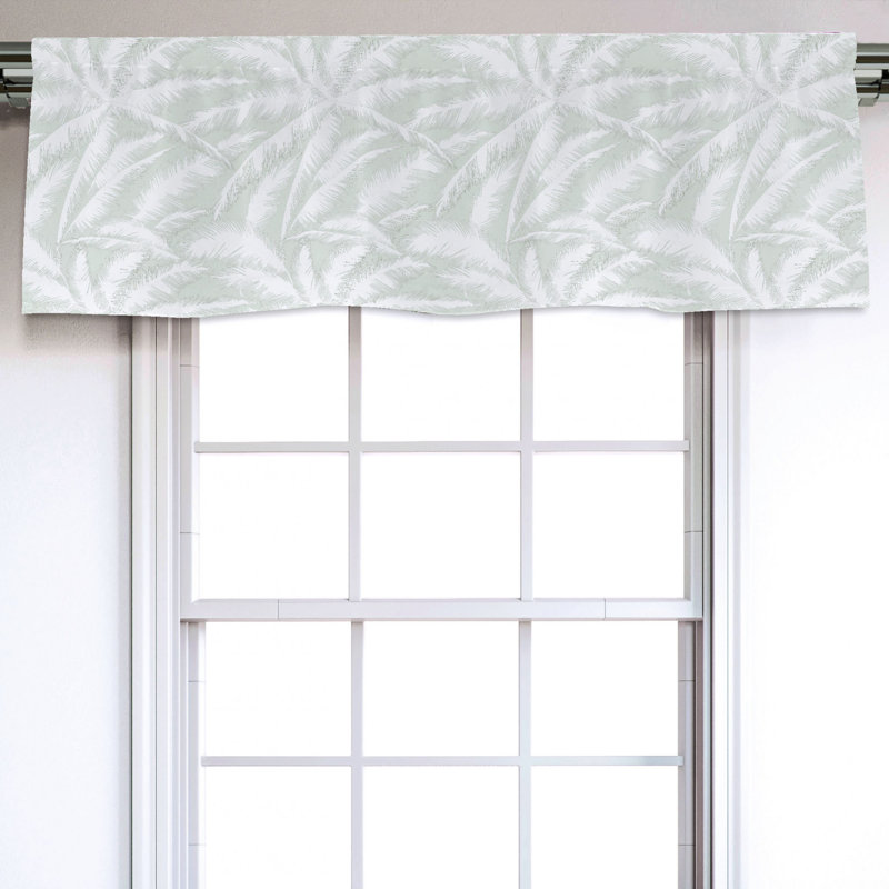 Sateen Floral Ruffled Window Valance