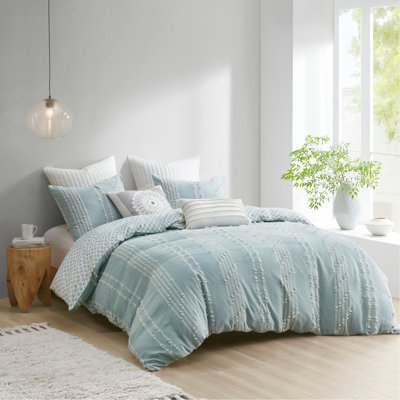 Ensemble de housse de couette en jacquard de coton double / grand 3 pièces