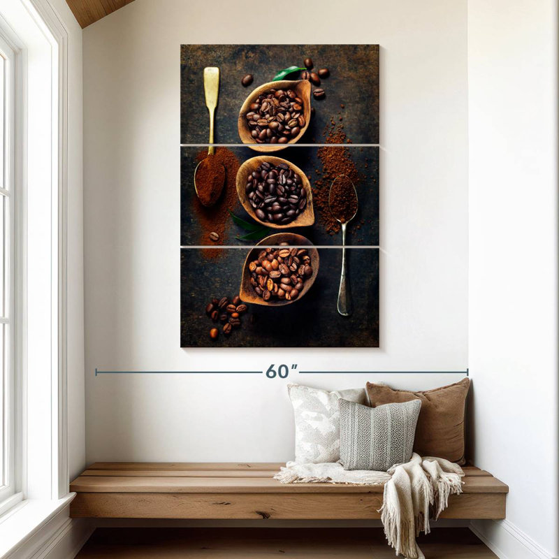 Yarlin Coffee Grounds And Beans, 50" H x 32" W