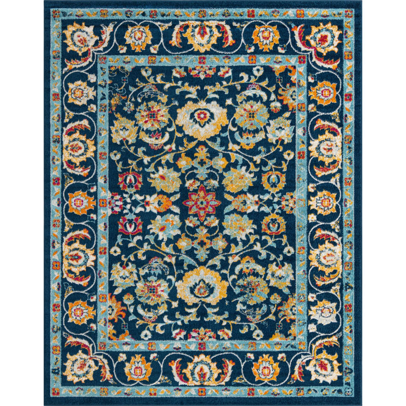 Arenas Floral Indoor Rug, Rectangle 7'10" x 10'