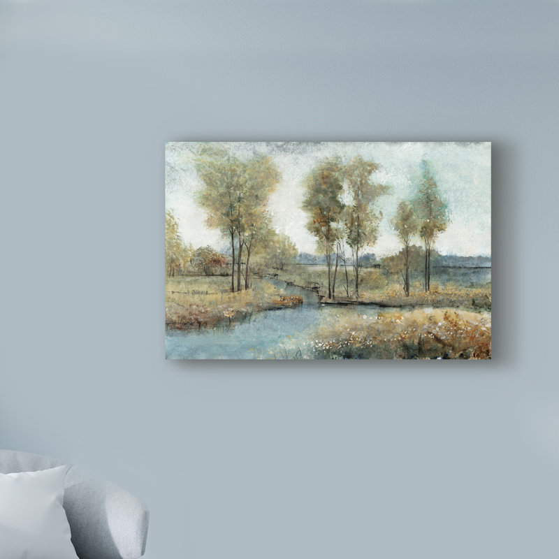 «Stream Side I» par Timothy O 'Toole - reproduction d'art sur toile, H 30 po x l 47 po x P 2 po