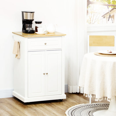Rolling Kitchen Island Cart(No Include Stool)