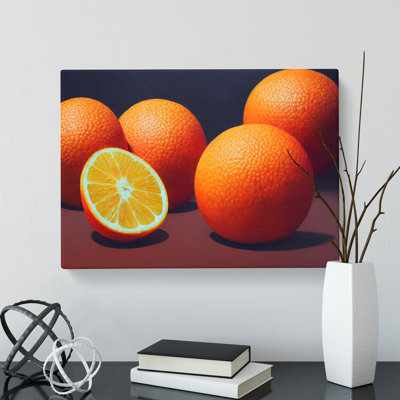 Orange Fruit Painting - Wrapped Canvas