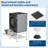 27" Wide Washer and Dryer Pedestals with Pullout-Shelf, 16" Hight Laundry Pedestal with Adjustable Anti-Vibration Pads, Drain Pan and Hose, 1000 lbs Capacity-124316248-124316250