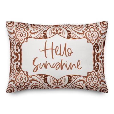  Housse de coussin rectangulaire d'extérieur Hello Sunshine