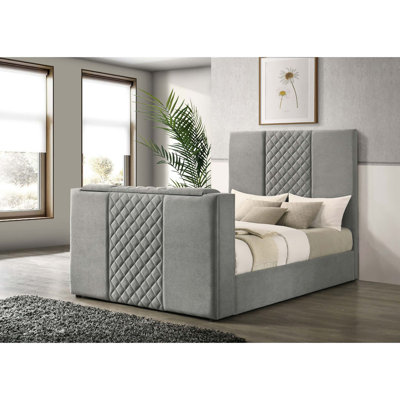Modern TV Bed with Motorized Lift and Power Station