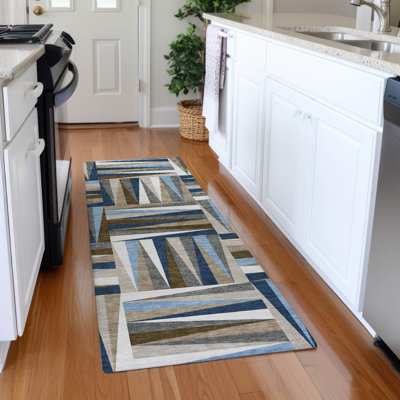 Premium Machine Washable Collett AMF1012 Squares Rug