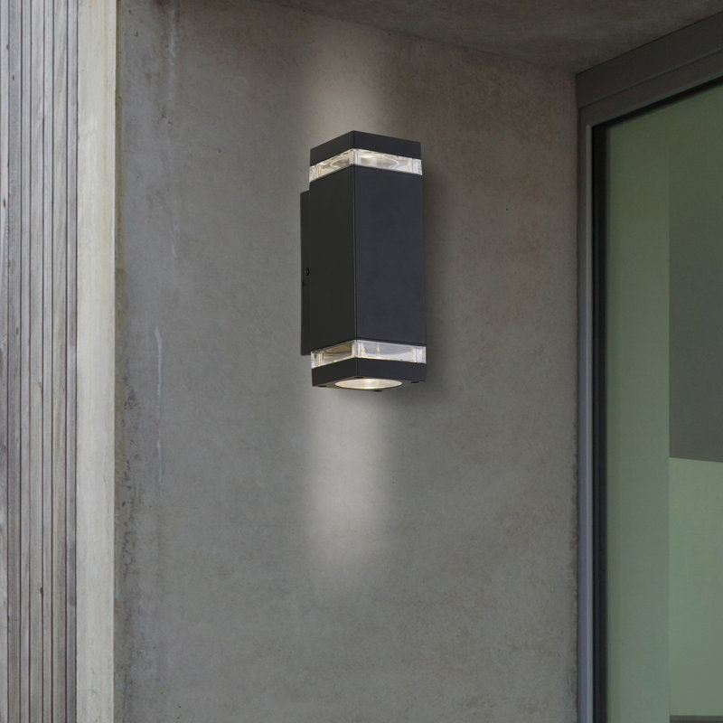 Rithvin 23.5cm H Outdoor Sconce, Black