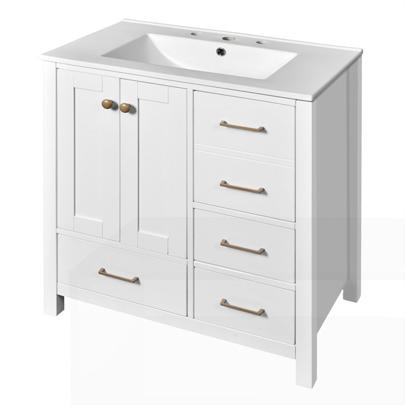 30'' Bathroom Vanity with Ceramic Sink Combo