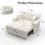 Canapé-lit en chenille avec coussin amovible-1171106372