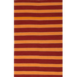 Striped Area Rug in Red/Orange