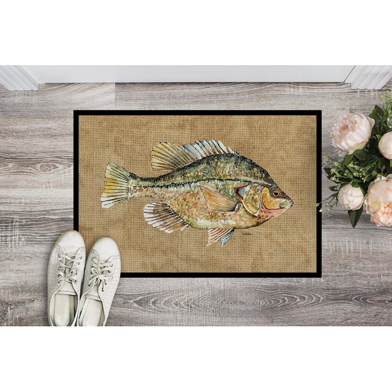 Paillasson d’intérieur antidérapant tonicha crappie, Rectangle 1 pi 6 po x 2 pi 3 po