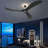 72 Inch Ceiling Fans With Led Lights Remote Control Solid Wood Blade