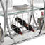 Chariot-bar contemporain en chrome avec support à vin