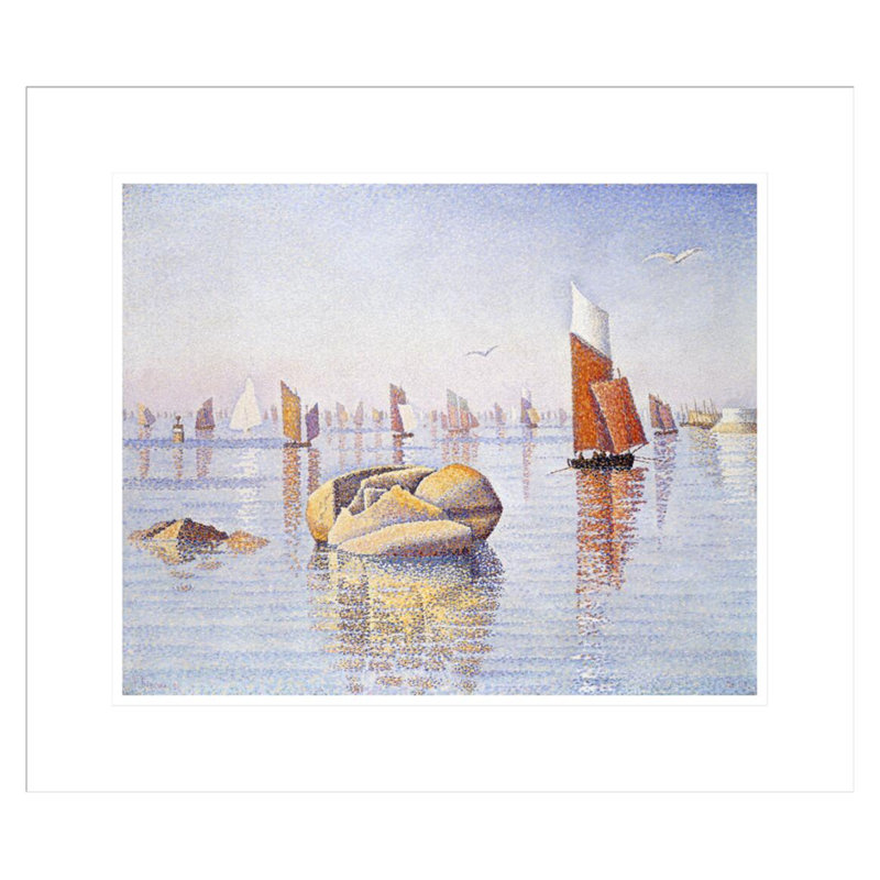 Concarneau Quiet Morning par Paul Signac - Estampe numérique encadrée, 17.75" H x 20.64" W