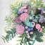 Mélodie de fleurs fuchsia - reproduction encadrée avec passe-partout | Décoration intérieure