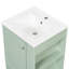 Meuble-lavabo autoportant moderne de 20 pouces avec lavabo en céramique, tiroir à fermeture en douceur et tablettes ouvertes, barre à serviettes en bois de pin-684917269