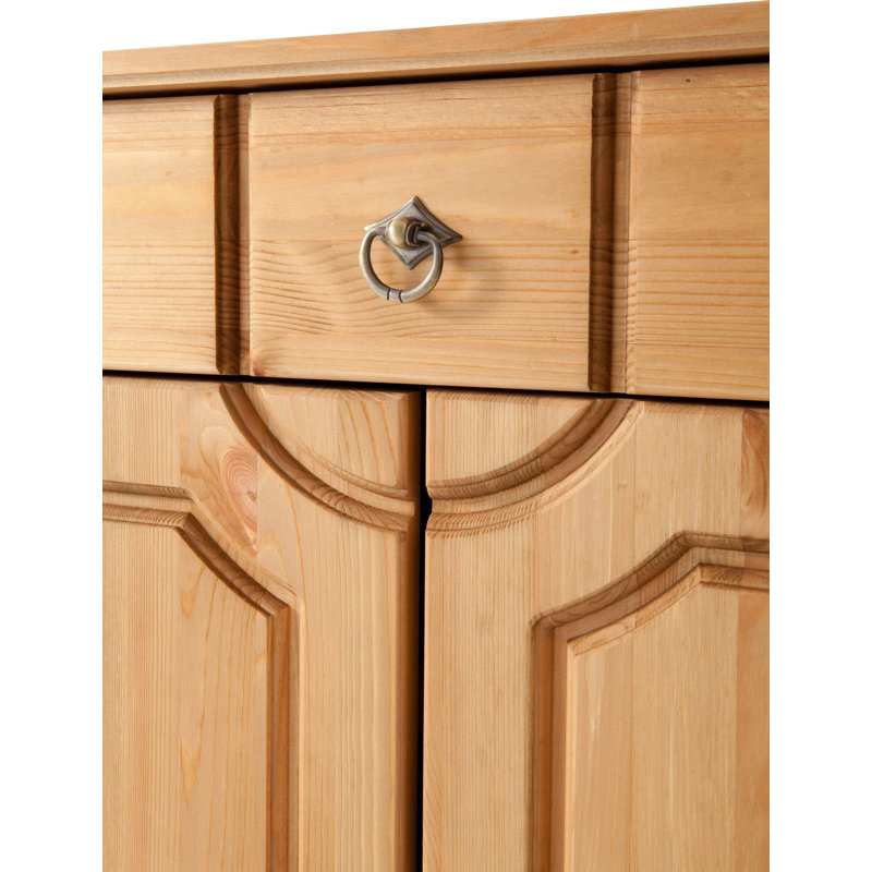 Turkay 81cm Solid Wood Sideboard, Nature Brown Oil