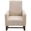 Chaise berçante confortable en lin de style moderne pour le salon et la chambre à coucher