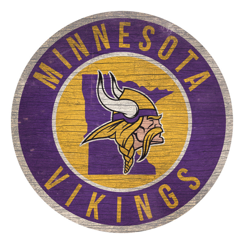 NFL, print on wood, Vikings du Minnesota