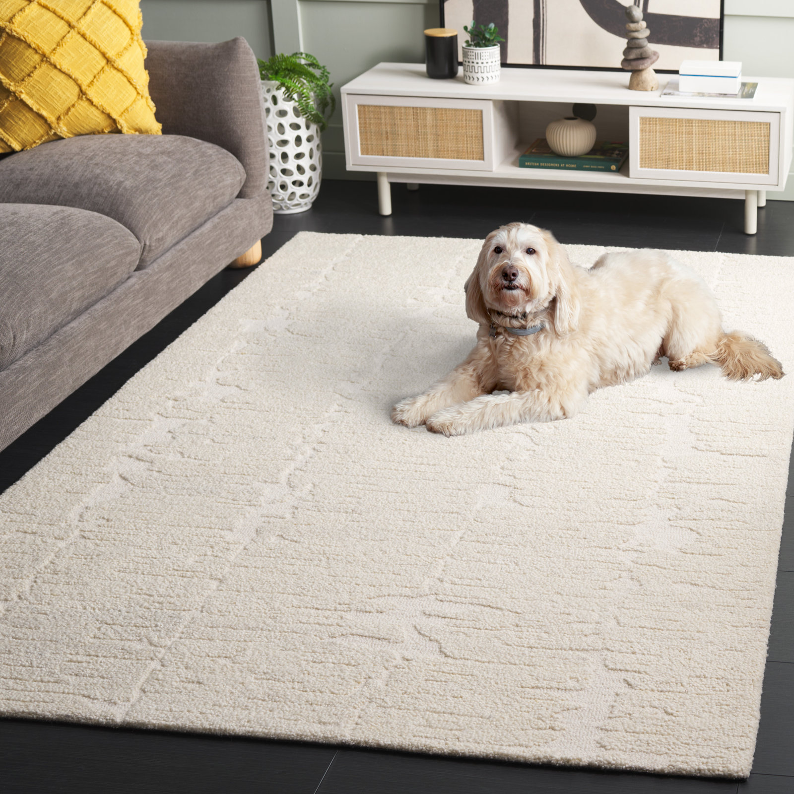 Casablanca Hand-Tufted Wool Rug, Rectangle 5' x 8'