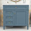 Ensemble de meuble-lavabo simple autoportant avec lavabo en céramique et tiroirs de rangement Eliga-1822293294