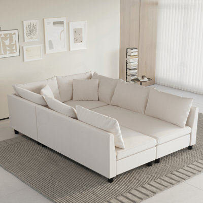 Ensemble de canapé en chenille avec coussins