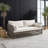 75.75'' Wide Straight Metal Patio Sofa with Cushions