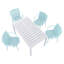 Holiday - Fauteuil empilable bleu clair en PP pour l'intérieur et l'extérieur - 4 pièces