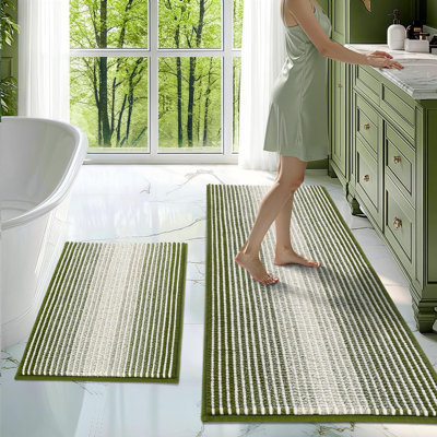 Slip‑Resistant Fluffy Water‑Absorbing Washable Bath Mats