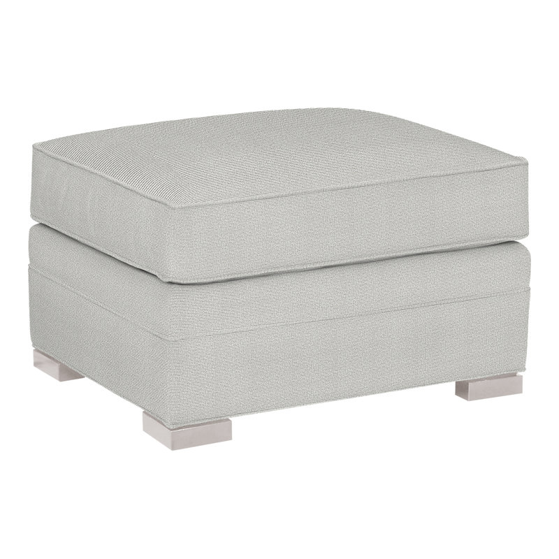Davidson 28" Ottoman, Dove Gray, Callaloo Cotton