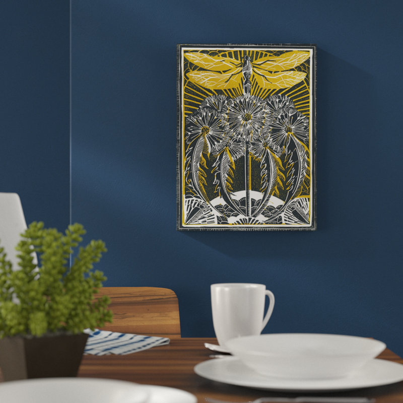 Dragonfly & Dandelions 1 Piece Wall Art, 40cm H x 30cm W, Paper, No Mount