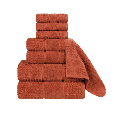   Zero-Twist Cotton Towel Set - Honeycomb Waffle Texture - Quick-Dry