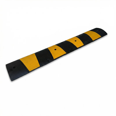 Heavy-Duty 6FT Rubber Speed Bump – 72 Inch Floor Cable Cover with 8 Bolts, 2-Channel, 66000 lbs Capacity – Visitor current Cable Management for Parking Lots, Warehouses, Schools, Hotels, 1-Pack