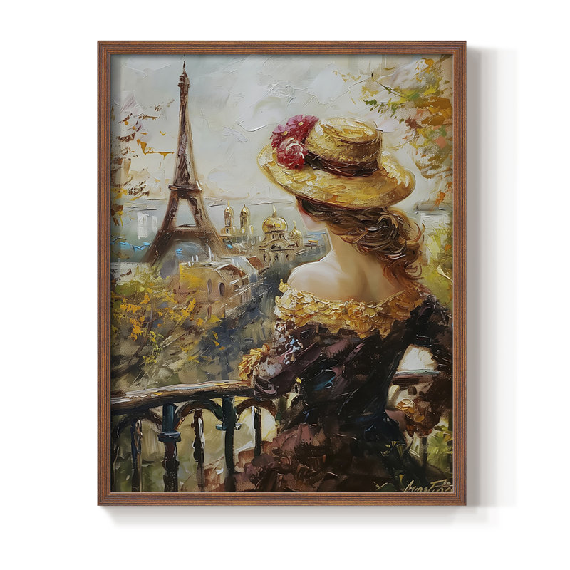 Série encadrée WOMEN DCxxv - bois massif, Noyer, H 21 po x l 17 po