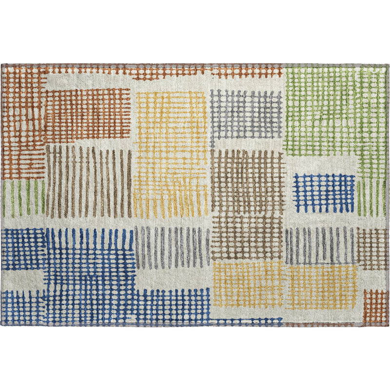 Premium Machine Washable Geometric Rug, Rectangle 1'8" x 2'6"