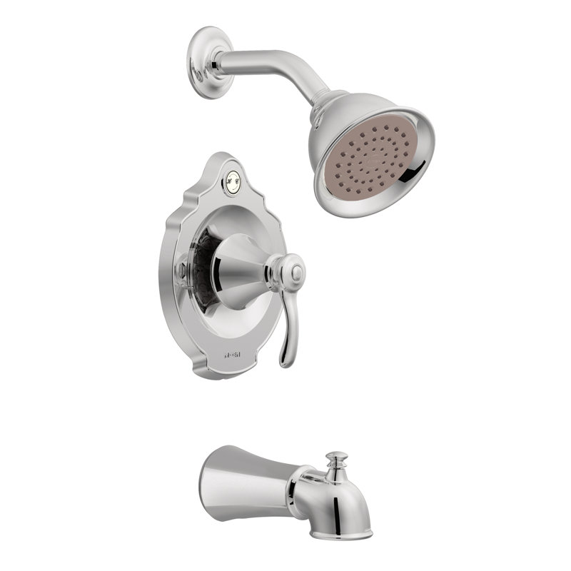 Garniture de robinet de baignoire et douche à double fonction Vestige avec poignée levier, Chrome