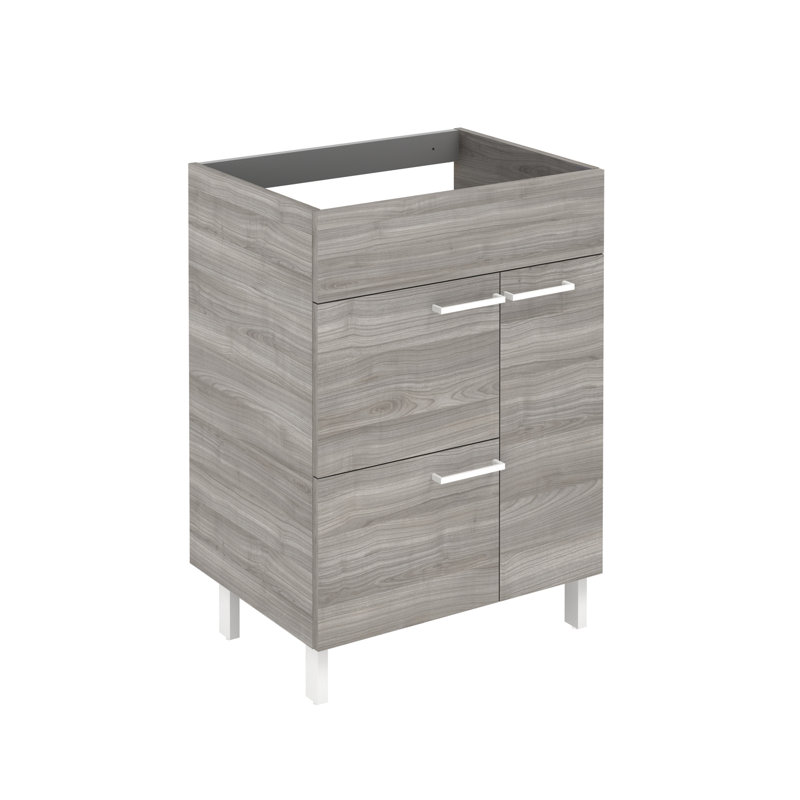 Base de meuble-lavabo simple 23,6 po Elegance, Gris sable