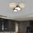Geometric Flush Mount LED Ceiling Light in Gold & Black