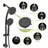 Matte Black Dual Shower Head With 4.7" Showerhead, Hand And Adjustable Parts