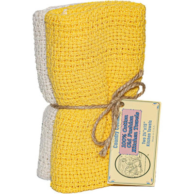 Serviettes de cuisine 100% coton Old Fashion