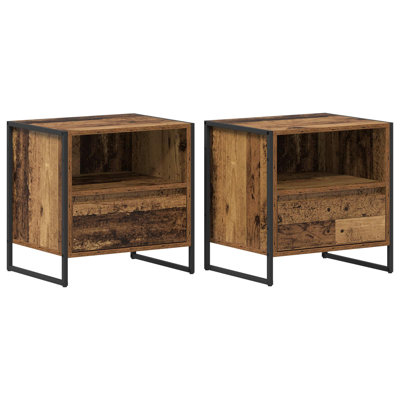 50cm W Manufactured Wood Bedside Table