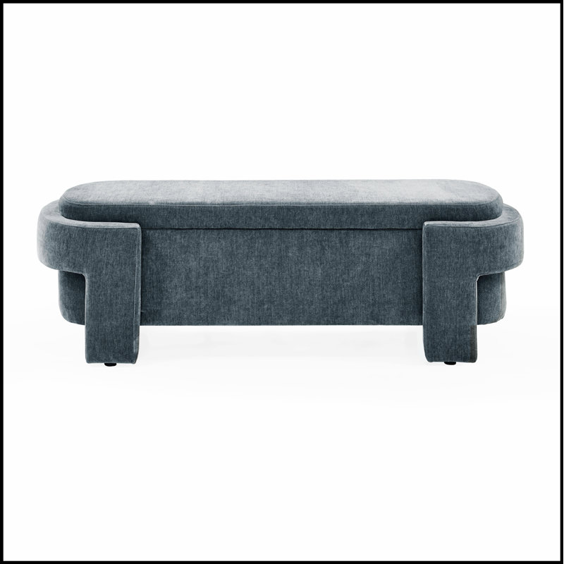 Banc rembourré en chenille avec grand espace de rangement pour le salon, le vestibule et la chambre à coucher