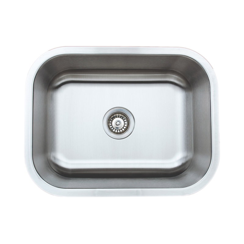 Craftsmen Series 23'' L Single Bowl Stainless Steel Kitchen Sink