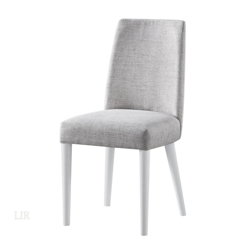 Chaise Taylor avec pieds et tissu gris Taylor, Blanc
