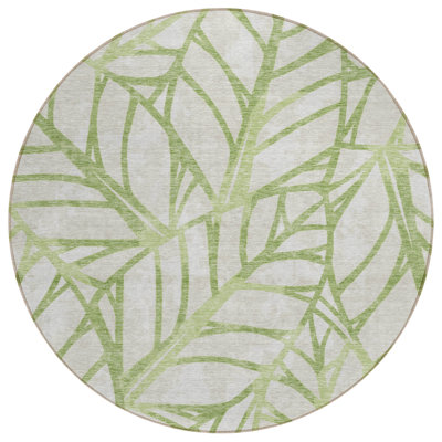 Neysa Washable Floral Indoor / Outdoor Rug