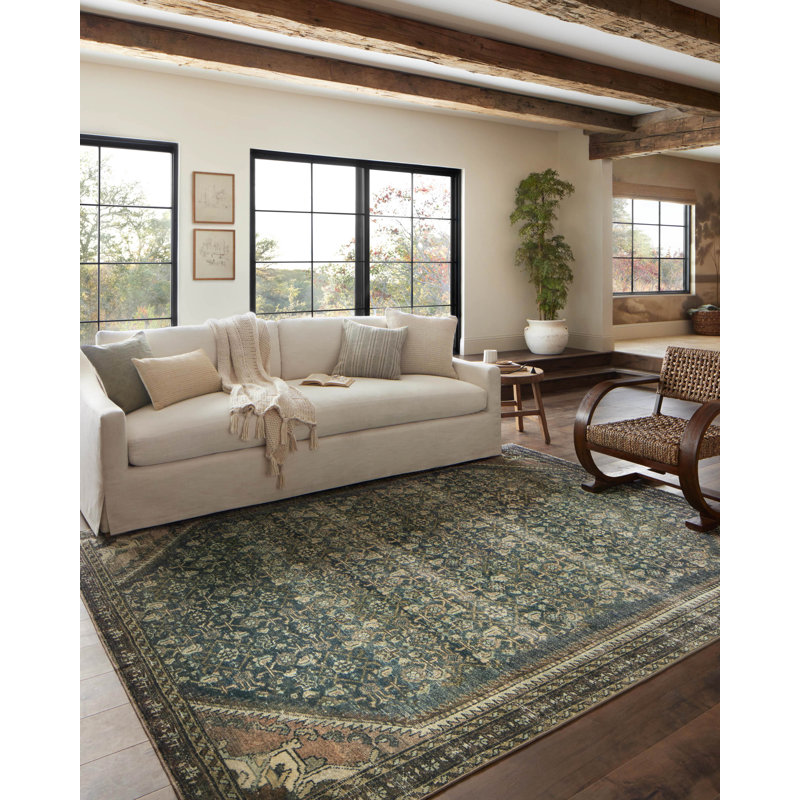 Magnolia Home By Joanna Gaines X Loloi Elaine Beige / Sage Pillow, Pillow Cover Only - No Insert