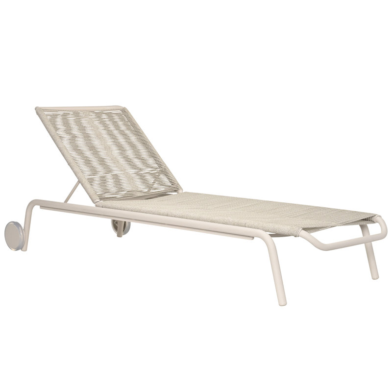Kodo Outdoor Chaise Lounge, Dune White