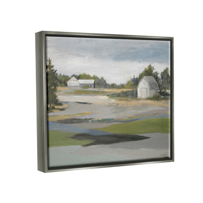 " Rural Farmland Vast Country Barn Agricultural Field " Acrylic Painting