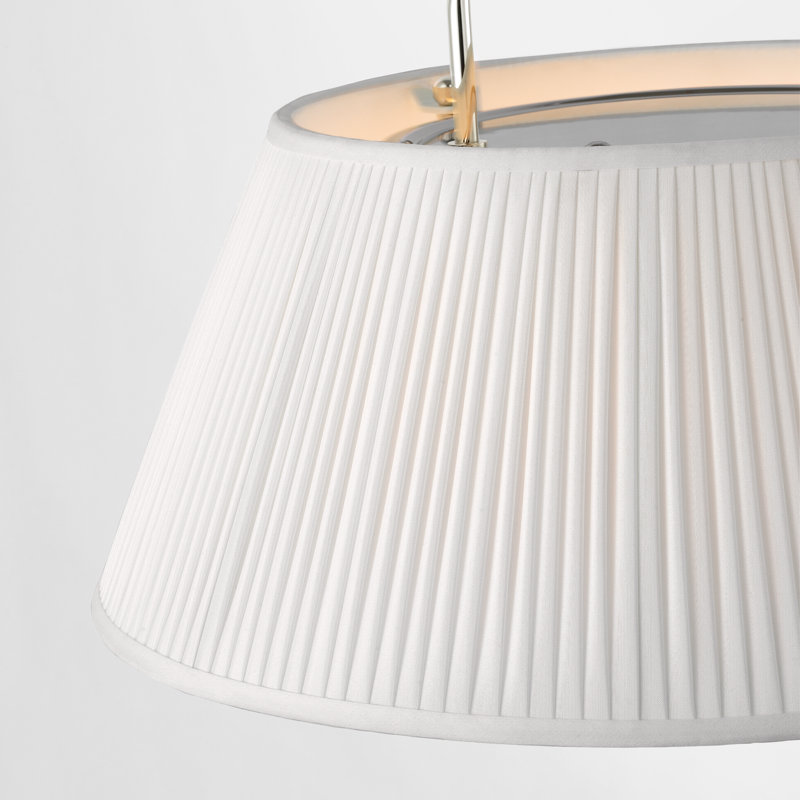 Serrato 1 - Light LED Pendant by Amber Lewis, Polished Nickel